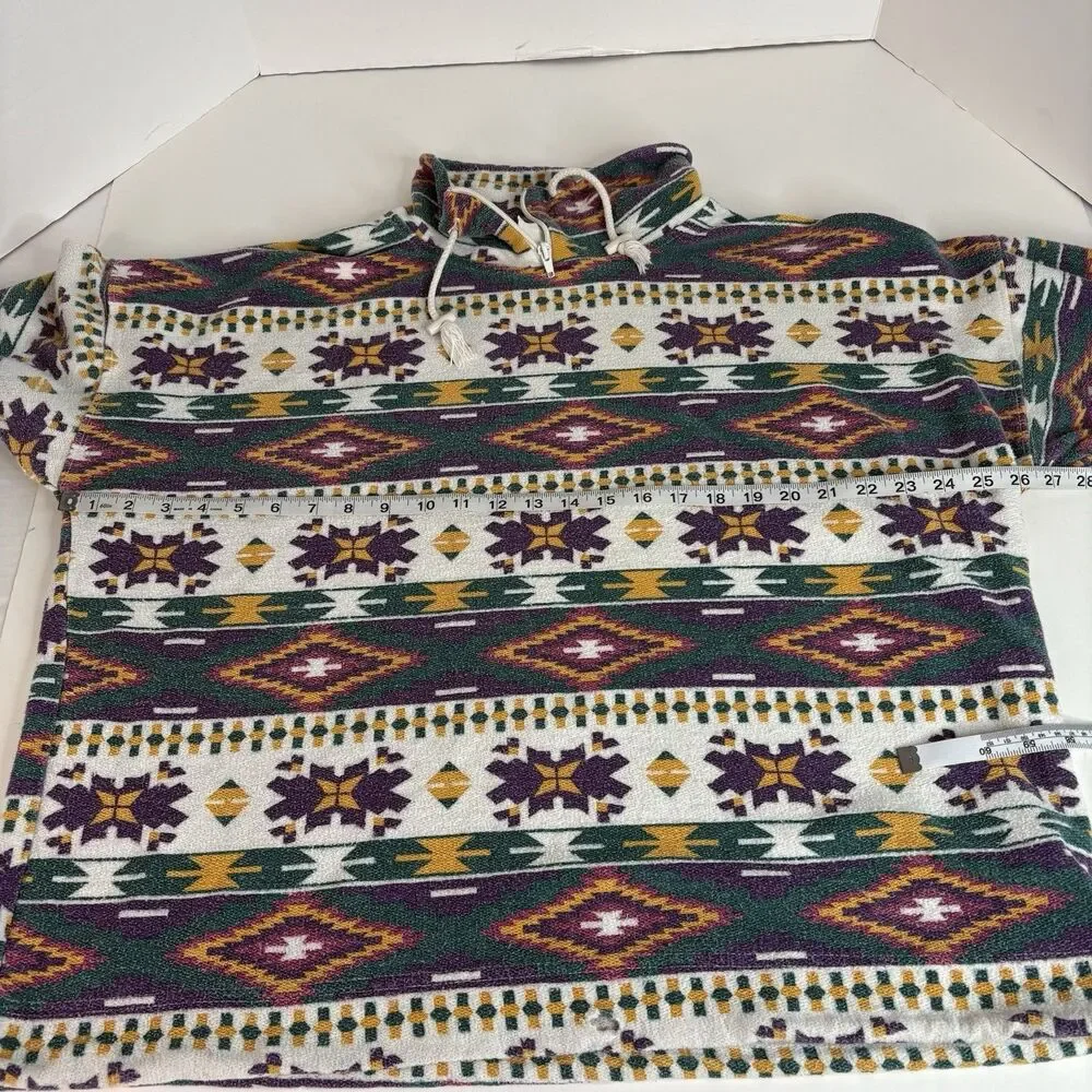 Vintage Jeans Wear Aztec Style Sweatshirt, Multicolored, Large, Quarter Zip - Picture 5 of 7